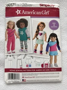 Simplicity S0171 Pattern American Girl 18" 4 Doll Outfits Uncut - Picture 1 of 1