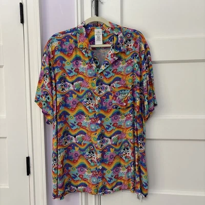 Camisa abotonada Disney Pride Collection 2024 nueva con etiquetas unisex XL multicolor Foto 1 de 3