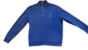 Sudadera Pullover Nautica 1/4 Cremallera-XL-Logo Bordado-Cuello Simulado-Azul Hombre - Imagen 1 de 13