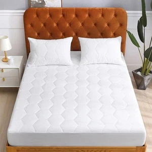 🛏️ Cozy Living Quilted Mattress Protector | Deep Fitted 30cm | Soft & Breathabl - Picture 1 of 9