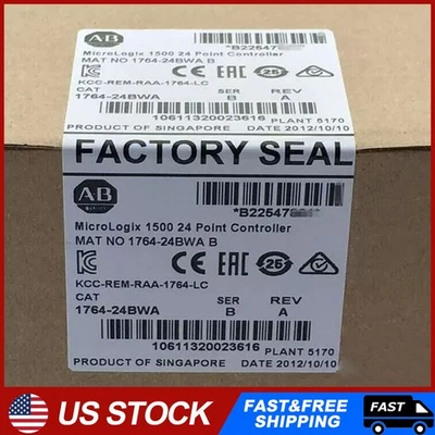 New AB 1764-24BWA SER B MicroLogix1500 24 Point Controller 1764 24BWA US - Image 1 of 4