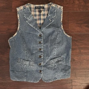Chaleco a Cuadros Vintage Pepe Jeans London Denim Para Mujer Pequeño Y2K - Imagen 1 de 8