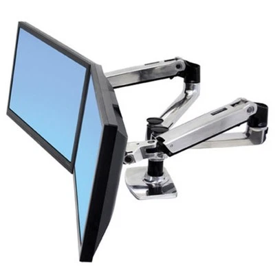 Ergotron LX Dual Desk Mount Side-by-Side Arm For Flat Panels Monitors 45-245-026 - Image 1 of 4