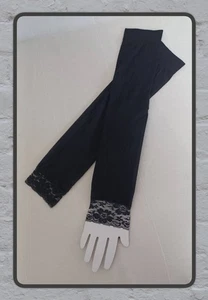 BNWT, QUIRKY, LAGENLOOK, BLACK, LACE-EDGE, ARM WARMERS - Picture 1 of 3