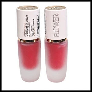 2 x Flower Beauty Perfect Pout weiche matte Lippenfarbe ICON rot 0,18 flüssige Oz. - Bild 1 von 12