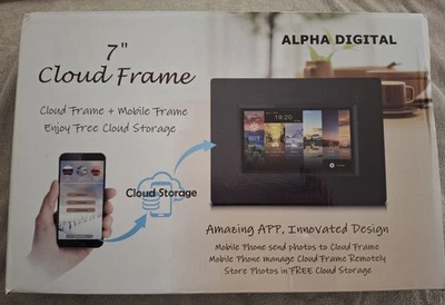 Alpha Digital 7" Cloud Frame Innovative Design Digital Photo Frame - Image 1 of 4