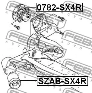 Buje travesaño trasero FEBEST 2007-2022 Suzuki SX4 SZAB-SX4R Foto 1 de 2