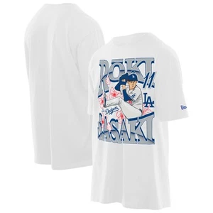 Men's New Era Roki Sasaki White Los Angeles Dodgers Player T-Shirt - Picture 1 of 5