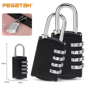Mini Resettable Combination Padlock 4 Dial Code Travel Security Lock             - Picture 1 of 28