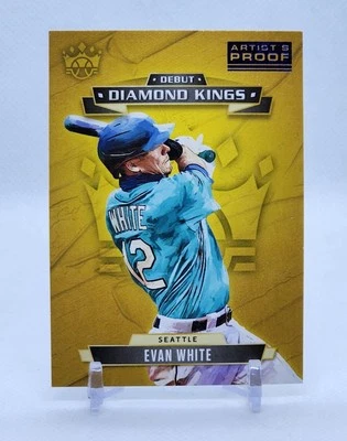 2021 Panini Diamond Kings EVAN WHITE Debut Diamond Kings Artist's Proof MARINERS - Image 1 of 2