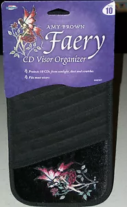 Amy Brown Faery Car Music Fairy Girl black CD Visor organizer holder Xmas Gift - Picture 1 of 1