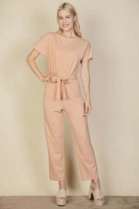Relaxed jumpsuit with a tie waist - Picture 1 of 13