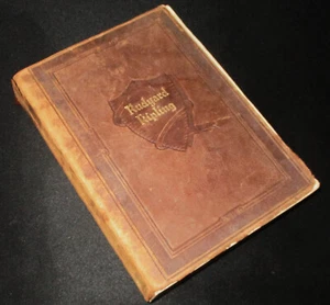1933 Leather WORKS OF RUDYARD KIPLING One Volume Edition w/ tooled leather cover - Imagen 1 de 20