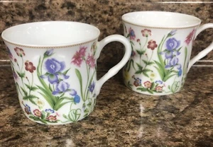 Due tazze da caffè/tè Stechcol Gracie Bone China - floreale - Foto 1 di 8