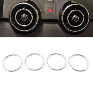 Borde de anillo interior plateado para salida de aire acondicionado para Audi A1 S1 8X 2010-2018 - Imagen 1 de 8