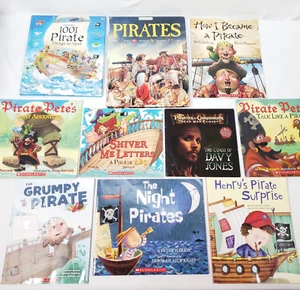 Kinderbücher über Piraten 10 Geschichten Piratenschiffe Klassenzimmer Hausunterricht Set - Bild 1 von 14