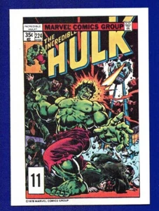 INCREDIBLE HULK 1978 Drake's Cake Marvel Comics Group CUBIERTAS #11 ¡COMO NUEVO AFILADO! - Imagen 1 de 2