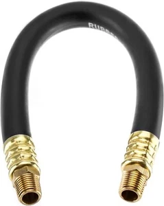 QWORK Tubo Compressore Aria, 3/8" X 15" 300 PSI Max Oro, Nero - Foto 1 di 6