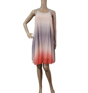 Vestido sin mangas CATO talla S Ombre fluido forrado de gasa melocotón forrado en gris ahumado forrado - Imagen 1 de 5