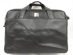 PORSCHE DESIGN Leather Briefcase 2WAY Shoulder Hand Bag Black Men's No Box Used - Picture 1 of 10