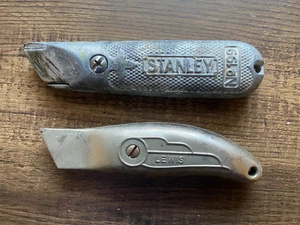 STANLEY No. 199 & Lewis Fixed Blade Utility Razor Knife USA Box Cutter - Picture 1 of 5