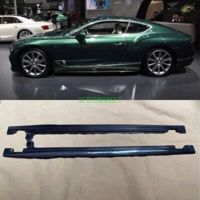 FIT FOR BENTLEY CONTINENTAL GT CARBON FIBER SIDESKIRTS SIDE STEP EXTENSION 19-24 Foto 1 de 4