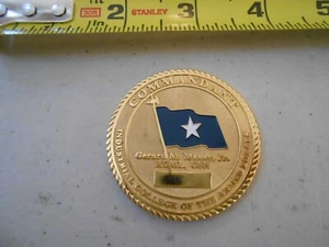 RARE COMMANDANT INDUSTRIAL COLLEGE ARMED FORCES CHALLENGE COIN GERARD MAUER USN - Picture 1 of 5