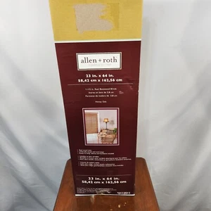 allen + roth Real Basswood Blinds 23" x 64" Honey Oak Blinds 1 1/2" NIP - Picture 1 of 5