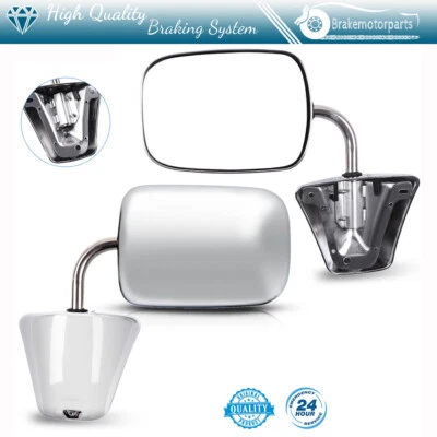 Par de espejos retrovisores laterales manuales cromados L+R para camioneta Chevy Blazer/GMC Jimmy Foto 1 de 4