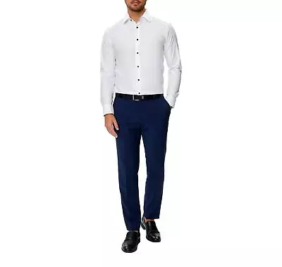 BOSS Camicia Uomo Slim Fit In Twill Di Cotone Elasticizzato 50519867 Col Bianco - Immagine 1 di 4