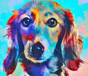 custom dog portrait,dog portrait, dogs ,dog's mom gift, portrait from photo, pet - Picture 1 of 6