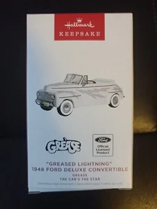 2022 Hallmark Keepsake Greased Lighting 1948 Ford Convertible Ornament BRAND NEW - Picture 1 of 6