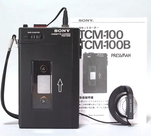 Sony TCM-100B TPS-L2 Successor Model Cassette Recorder Walkman - Picture 1 of 11