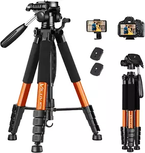 Victiv 74” Camera Tripod for DSLR, iPhone, Aluminum Stand with Carry Bag & Phone - Picture 1 of 7