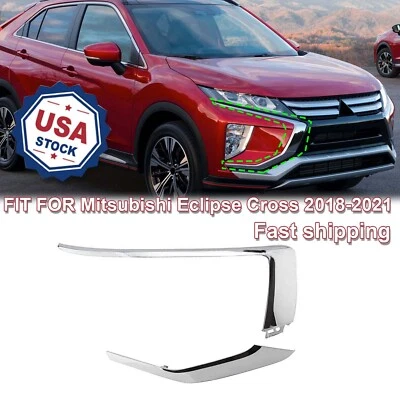 For 2018-21 Mitsubishi Eclipse Cross Right Side Front Bumper Molding Trim Chrome - Imagem 1 de 4