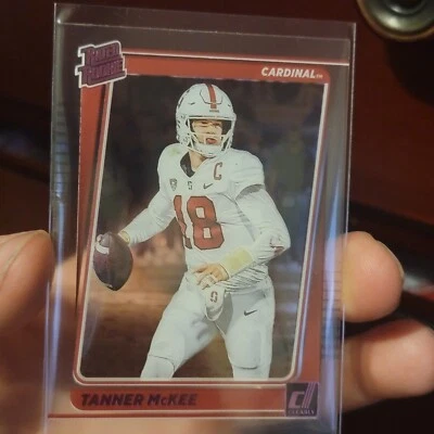 TANNER MCGKEE PINK RATED ROOKIE NO.48 2023 CHRONICLES CLEARLY DONRUSS DRAFT PICK - Image 1 of 2