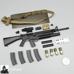 1:6 Easy & Simple USMC M16A4 Rifle w/ M203 Grenade Launcher for 12" Figures - Picture 1 of 8