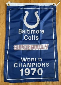 Baltimore Colts 1970 Super Bowl V Champions Banner 2’ x 3’ - Picture 1 of 1