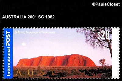 AUSTRALIA 2001 SC 1982 ULURU, NT $20 MULTICOLOR COMO NUEVO NUNCA ARTICULADO EN MUY BUEN ESTADO Foto 1 de 2