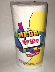 MEGA MY-SIZE (CUSTOM SIZE SHEETS) PAPER TOWELS *168 SHEETS PER ROLL *2-PLY!!! - Picture 1 of 2