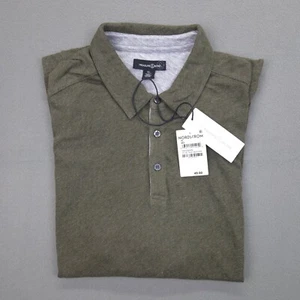 NWT Treasure & Bond Olive Tree Heather Linen Polo Shirt Mens XL Short Sleeve - Picture 1 of 11