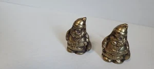 Menge 2 Vintage Messing Weihnachtsmann Ring Serviettenhalter - Bild 1 von 5