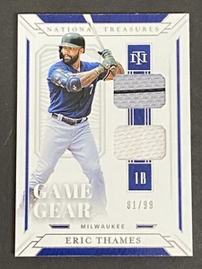 Eric Thames 2019 National Treasures Game Gear Materials Dual Patch #GGM-ET 81/99 - Picture 1 of 10