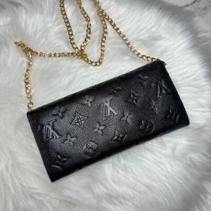 Portafoglio lungo in pelle Louis Vuitton Empreinte stile zip monogramma usato originale Giappone - Foto 1 di 20
