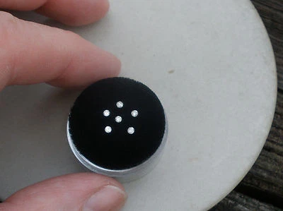 6 White Diamond Natural Loose Faceted Rounds  2mm each - Image 1 of 4