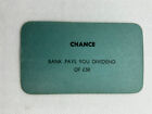 Monopoly 1940S Spares   Blue Chance Bank Pays Dividend Card