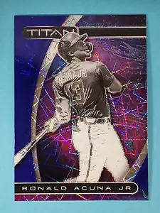 2021 Panini Chronicles Titan PURPLE VELOCITY Ronald Acuna Jr Atlanta Braves #2 ⚾ - Foto 1 di 2