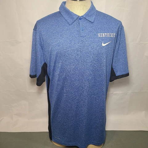 Nike Dri-Fit Elite Kentucky Wildcats Blue Polo Shirt ~ Men's Size XL ~ Used Cover