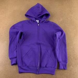 Port & Company Core Fleece Youth Size Large Purple Full Zip Hoodie New - Picture 1 of 3