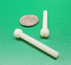 Tornillo de máquina ranurado con cabeza de relleno de nailon, 10-24 x 1,50" de longitud 100 piezas - Imagen 1 de 10